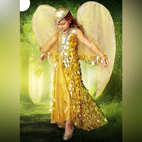 Chasing Fireflies Golden Phoenix Costume Size 10 - Picture 15 of 15